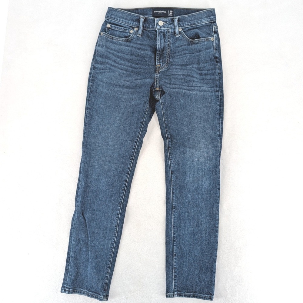 Abercrombie & Fitch Slim Straight Dark Wash Stretch Jeans 28x30